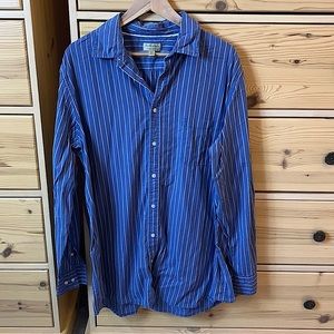 Sonoma Blue and White Striped Button Down Size Extra Large Tall